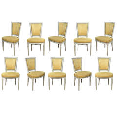 Set of Ten Louis XVI Side Chairs