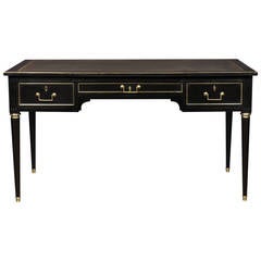 French Louis XVI Ebonized Desk