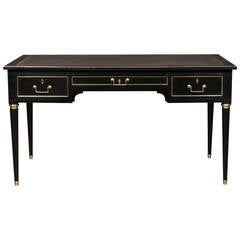 French Louis XVI Ebonized Desk