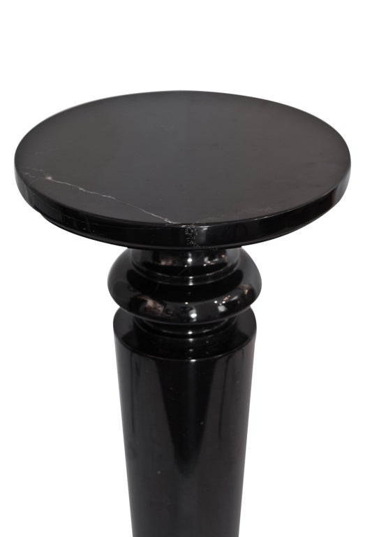 Neoclassical Neoclassic Black Marble Pedestal
