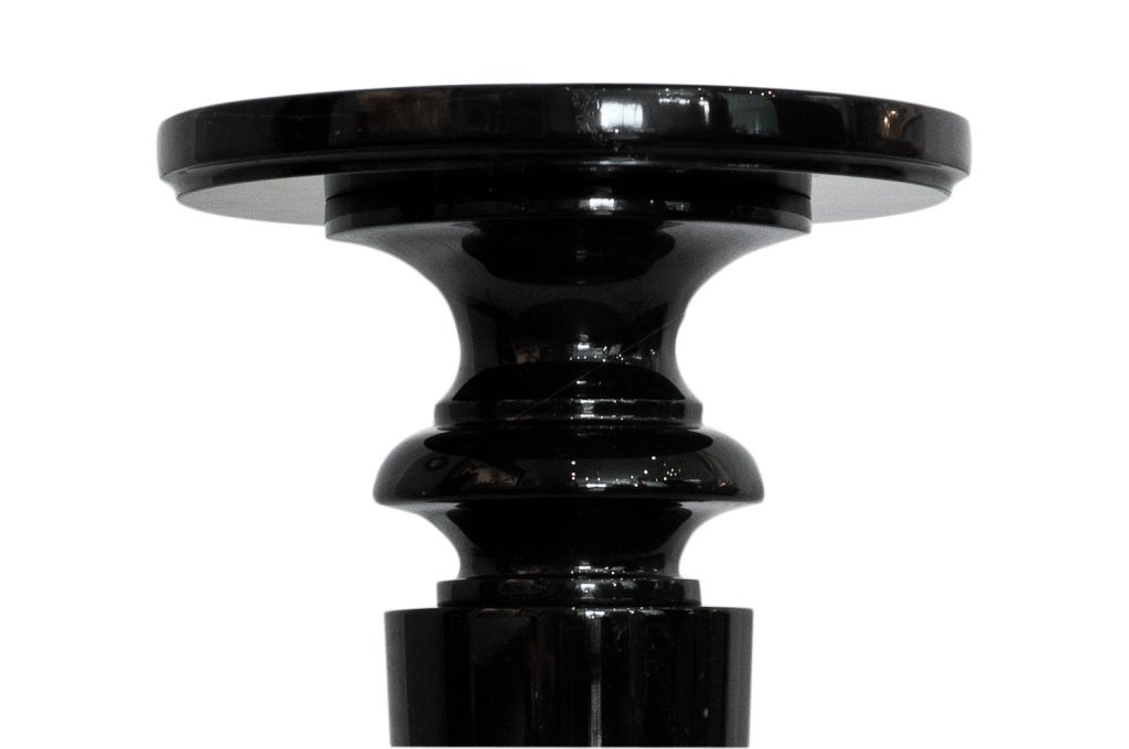 Late 20th Century Neoclassic Black Marble Pedestal