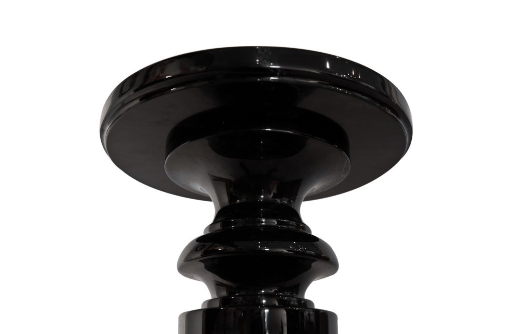 Neoclassic Black Marble Pedestal 1