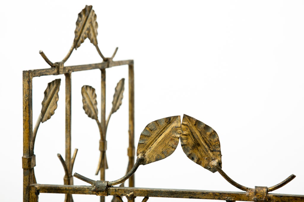 20th Century Spanish Gilded Forged Iron Screen
