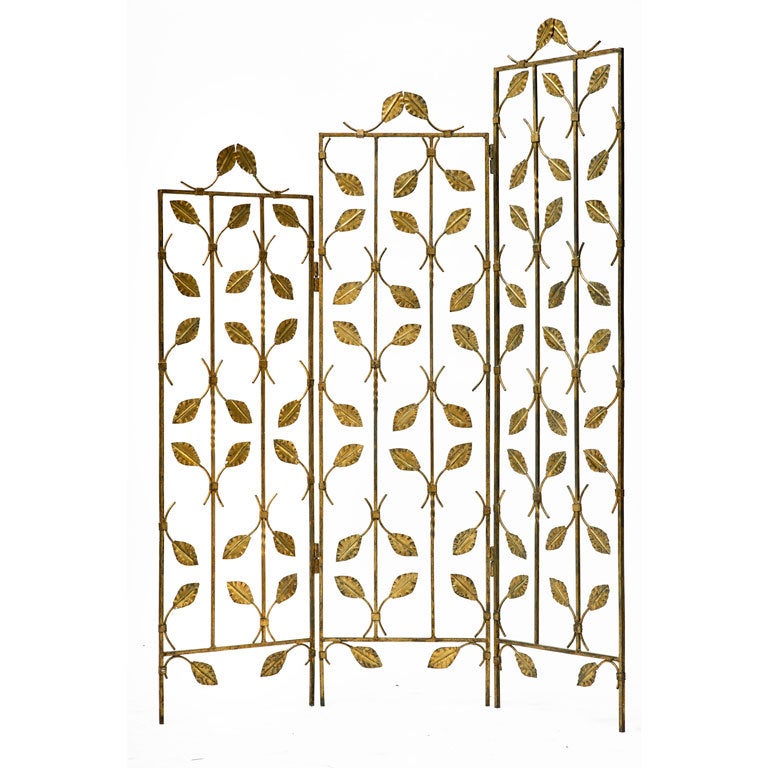Spanish Gilded Forged Iron Screen