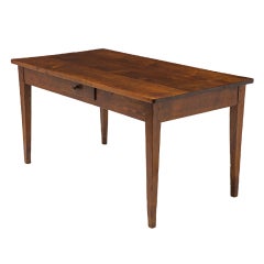 French Antique Solid Oak Farm Table