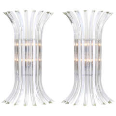 "Curve" Murano Glass Sconces in the Style of Venini 5