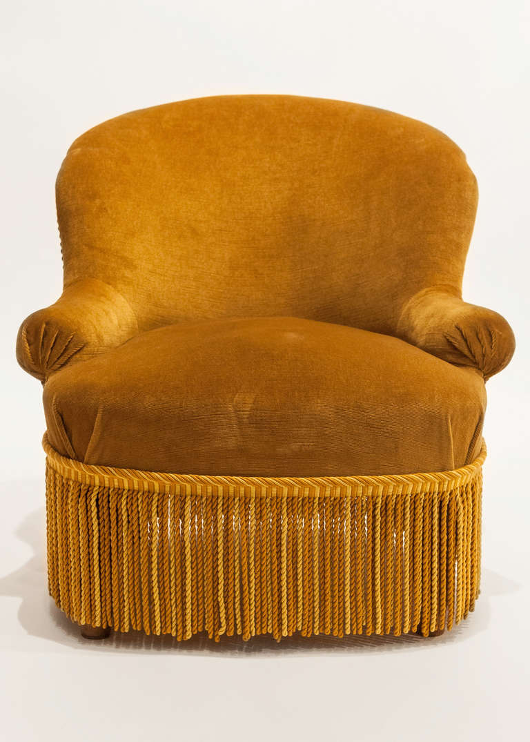 French Pair of Napoleon III Velvet 