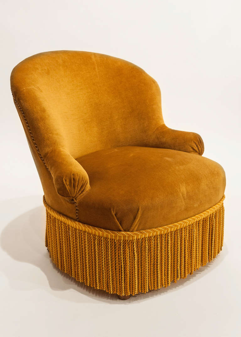 Pair of Napoleon III Velvet 