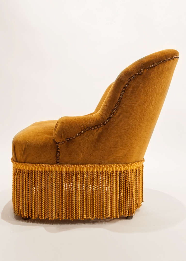 19th Century Pair of Napoleon III Velvet 