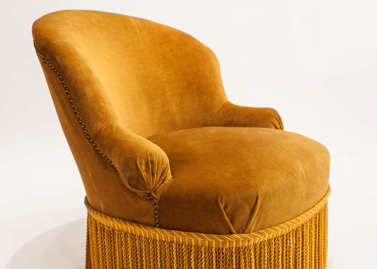 Pair of Napoleon III Velvet 