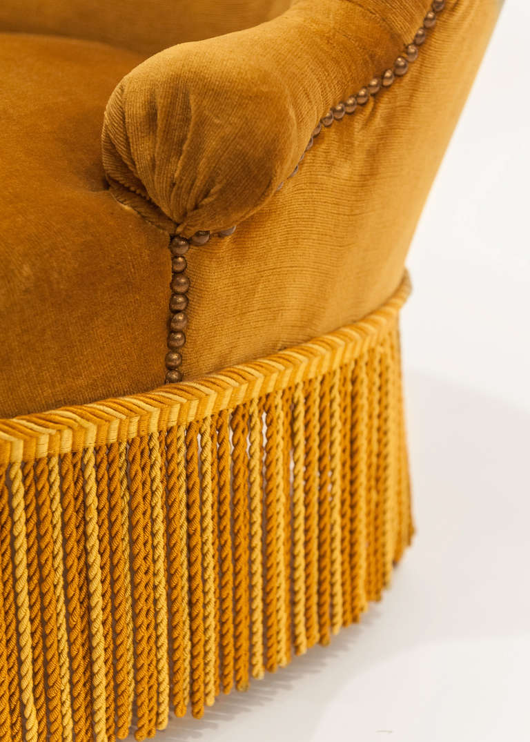 Pair of Napoleon III Velvet 