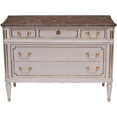 French Louis XVI Brass Trimmed Chest of Drawers