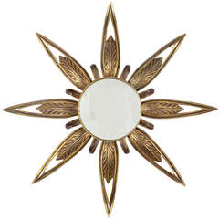 Spanish Gilt Bronze Sunburst Mirror