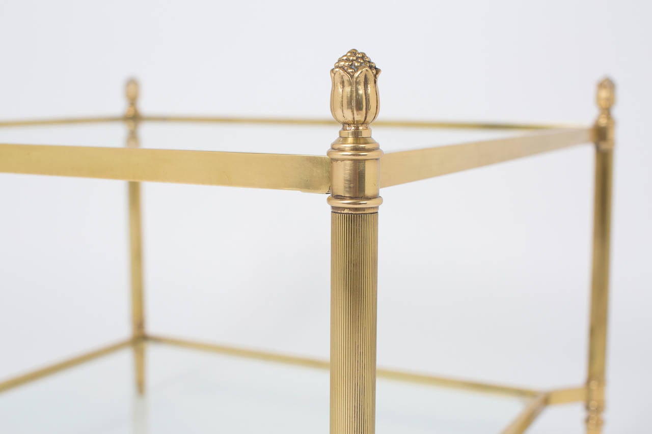 Pair of Maison Baguès Brass Side Tables 3