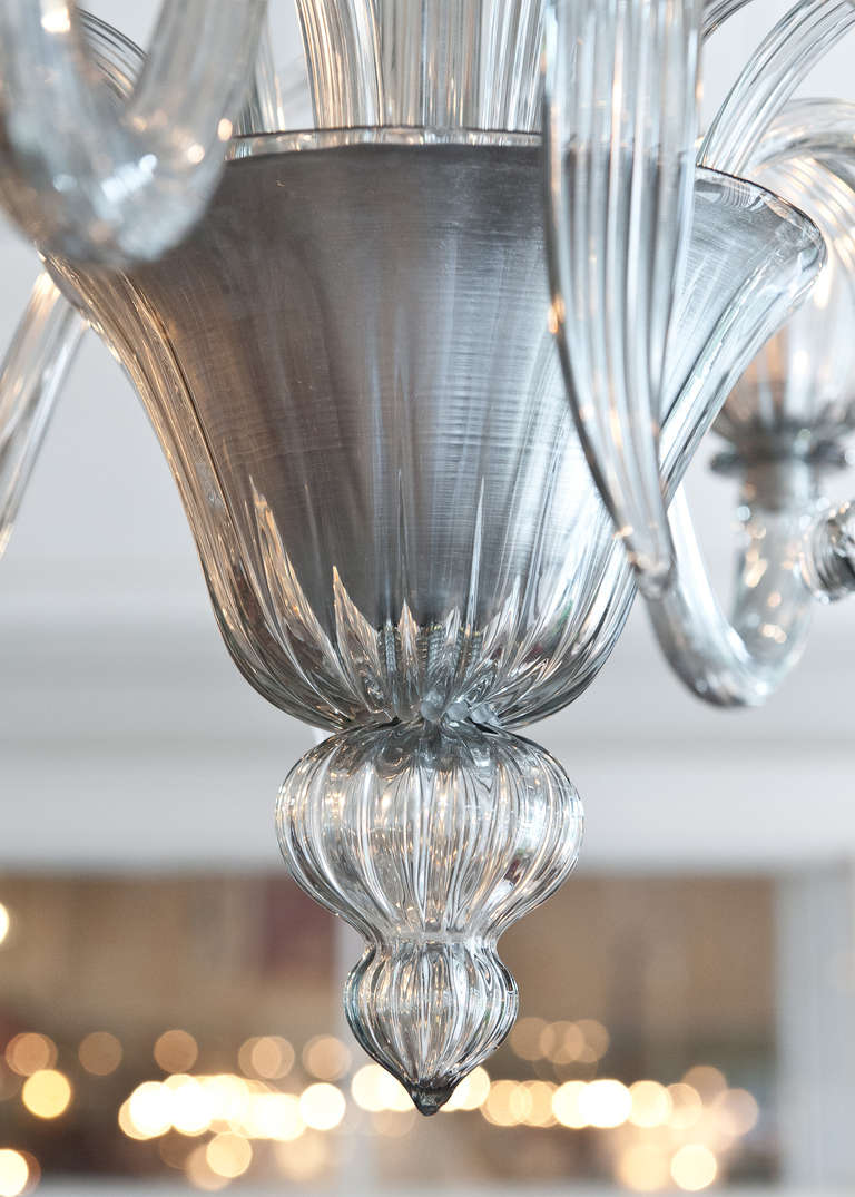 Lámpara de cristal ahumado de Murano de Seguso en venta 3