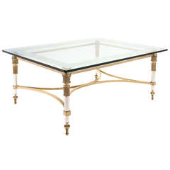 Bronze and Chrome Coffee Table by Maison Raphael