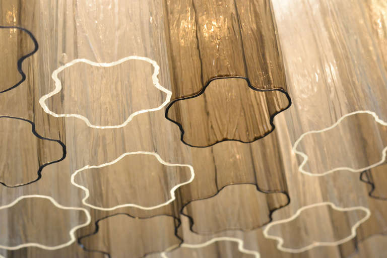 Vetro di Murano Lampadario in vetro di Murano in stile metà secolo moderno in vendita
