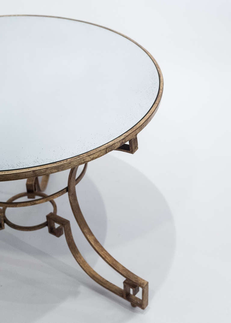 Mid-20th Century Pair of Gold Leafed Iron Coffee Tables