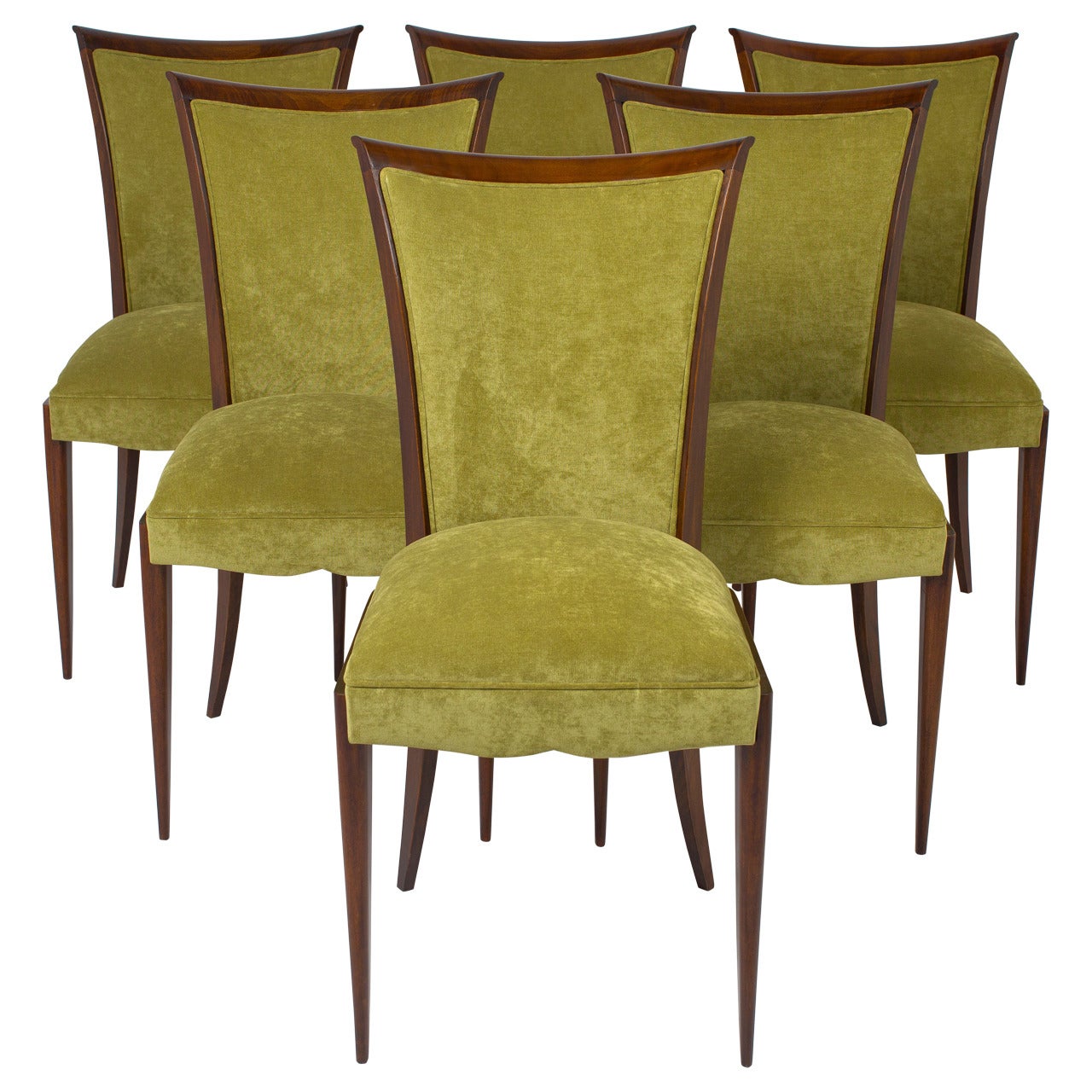 Art Deco Period Set of Six Dining Chairs