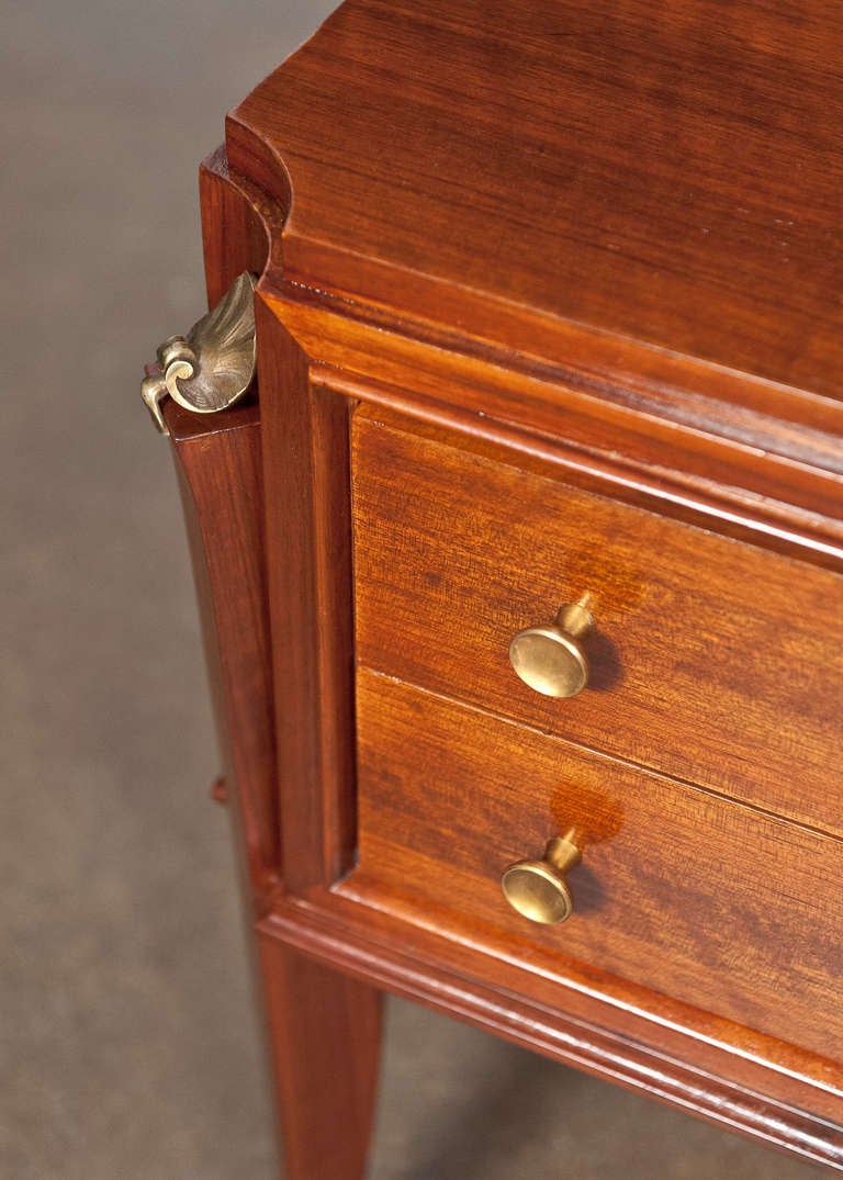 French Art Deco Mahogany Side Tables 2