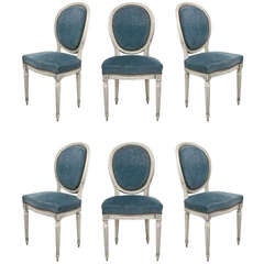 Antique Set of 6 Louis XVI Side Chairs