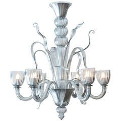 Murano Smoked Glass Chandelier by Venini 7