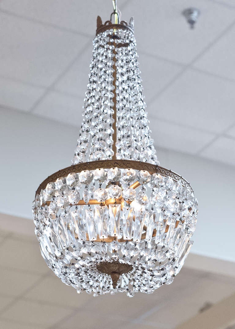 antique french empire crystal chandelier