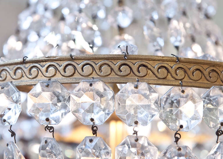 20th Century French Empire Style Crystal Chandelier