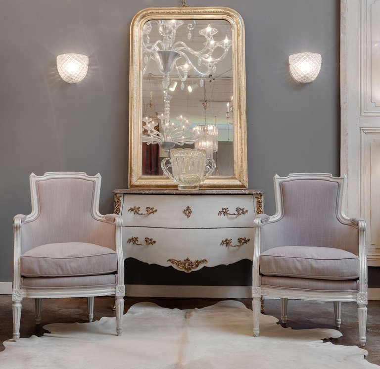 French Louis XV "Brêche" Marble Top Bombé Chest