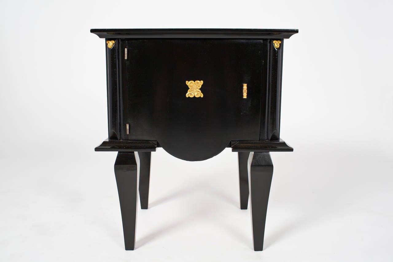 Ebonized André Arbus Style French Side Tables