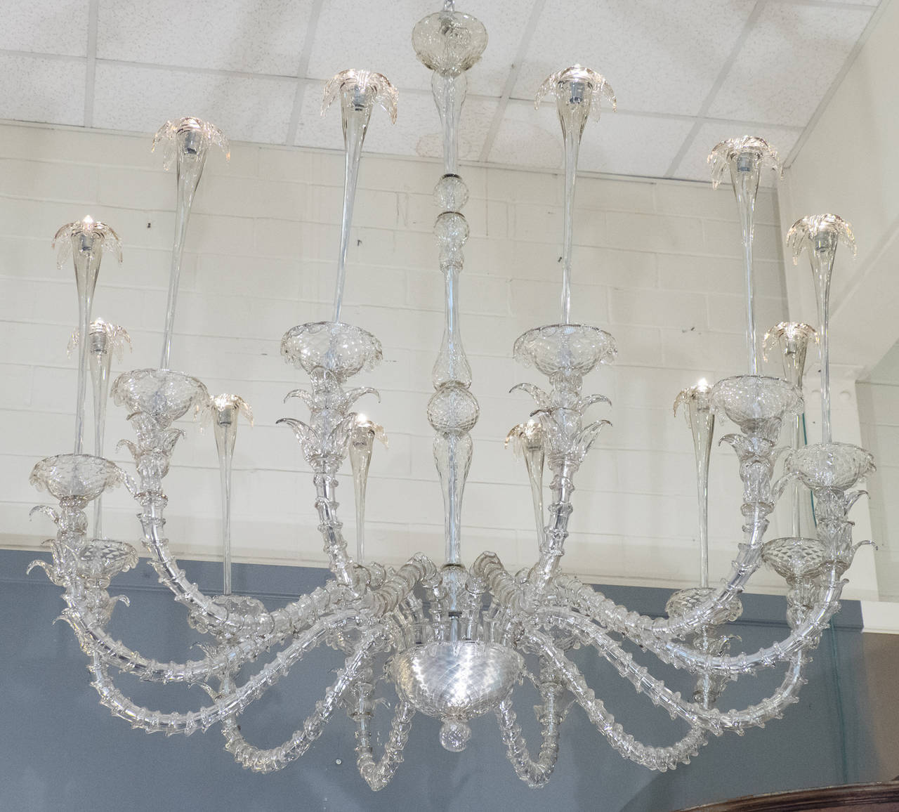 Rare Murano glass chandelier in 