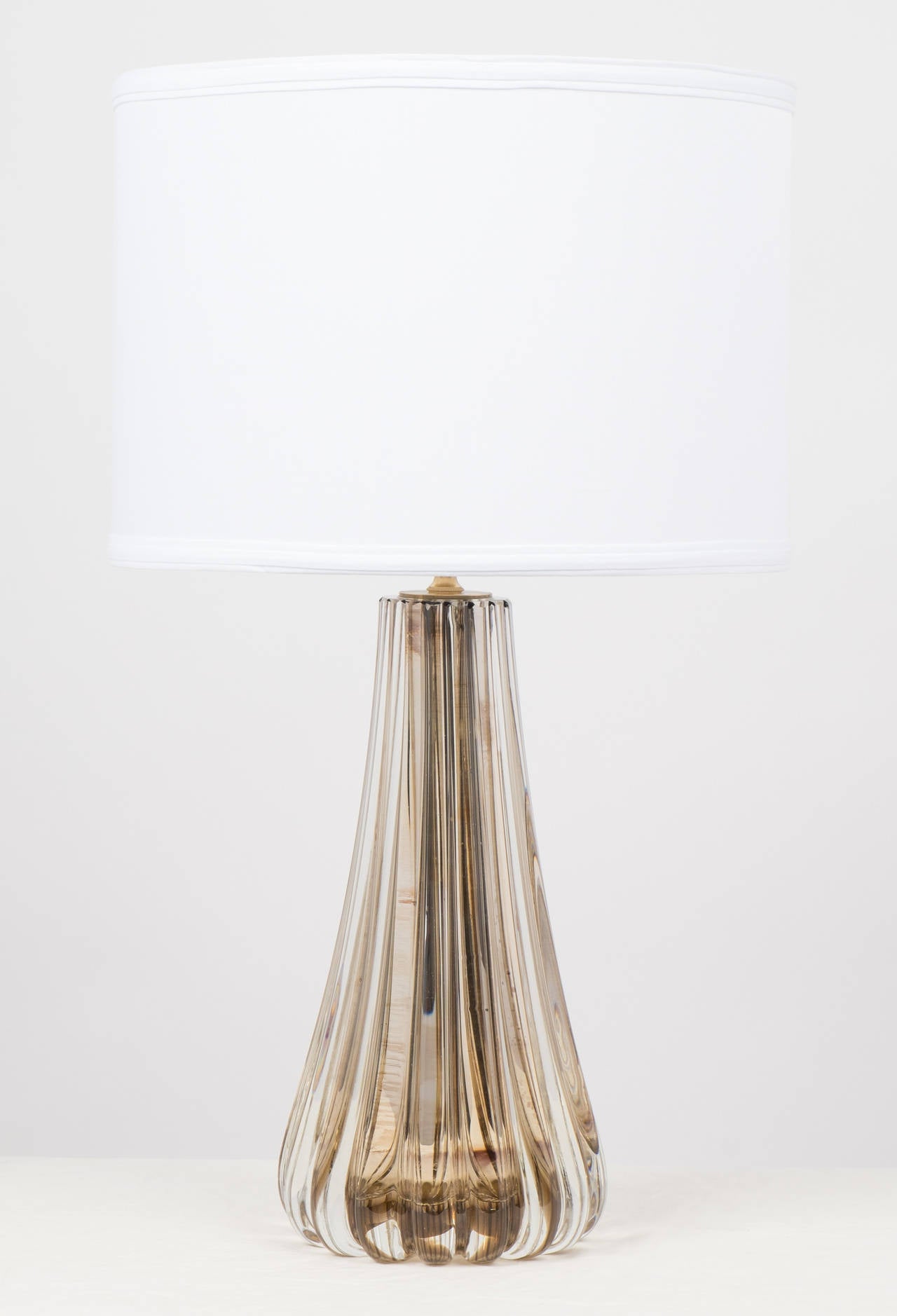 Mid-Century Modern Pair of Murano Mercury Glass Lamps