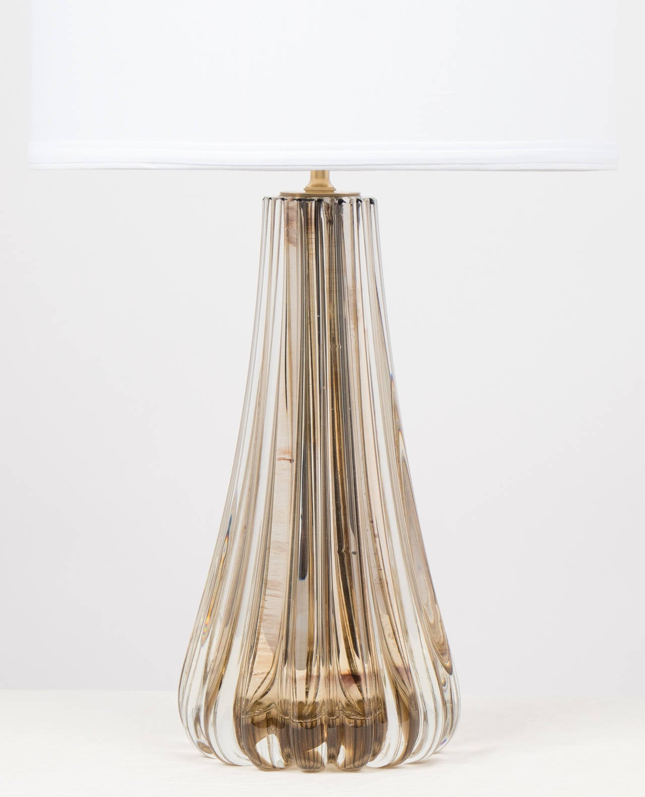 Contemporary Pair of Murano Mercury Glass Lamps