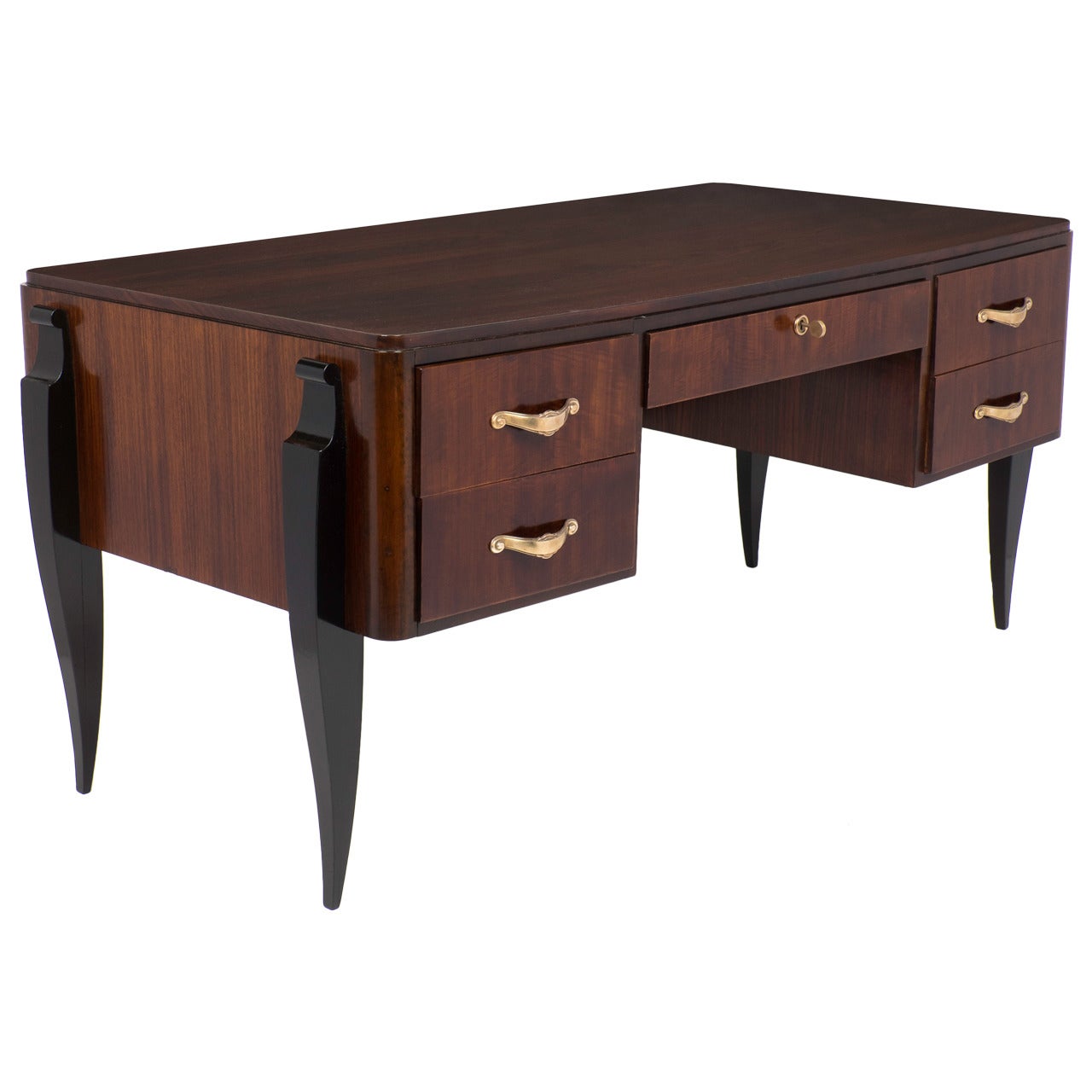 French Art Deco Period Rosewood Desk