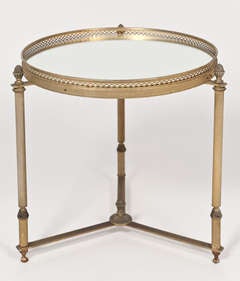 French Neoclassic Brass Gueridon