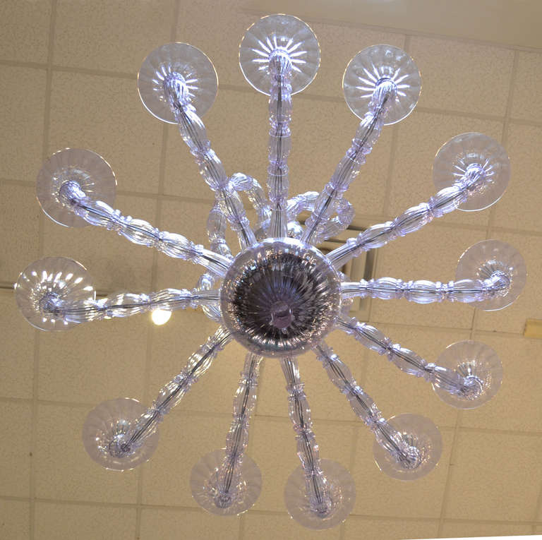 Italiano Lampadario in vetro alessandrite di Murano, Gabbiani in vendita