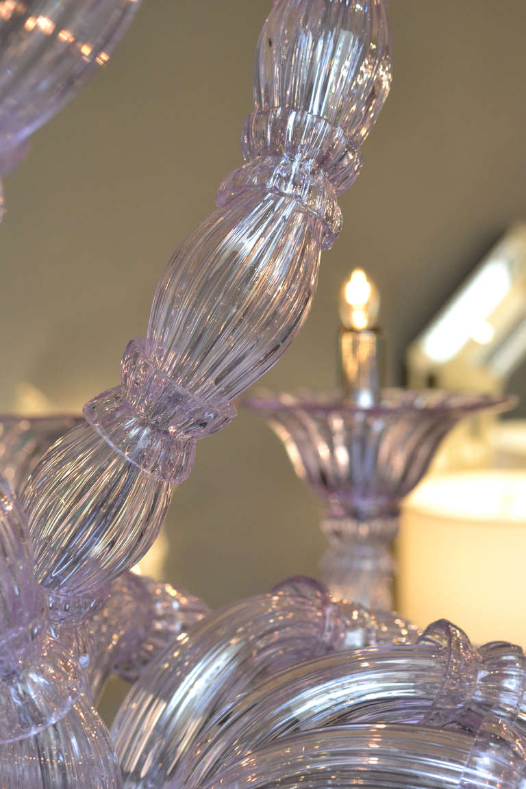 Lampadario in vetro alessandrite di Murano, Gabbiani in vendita 1
