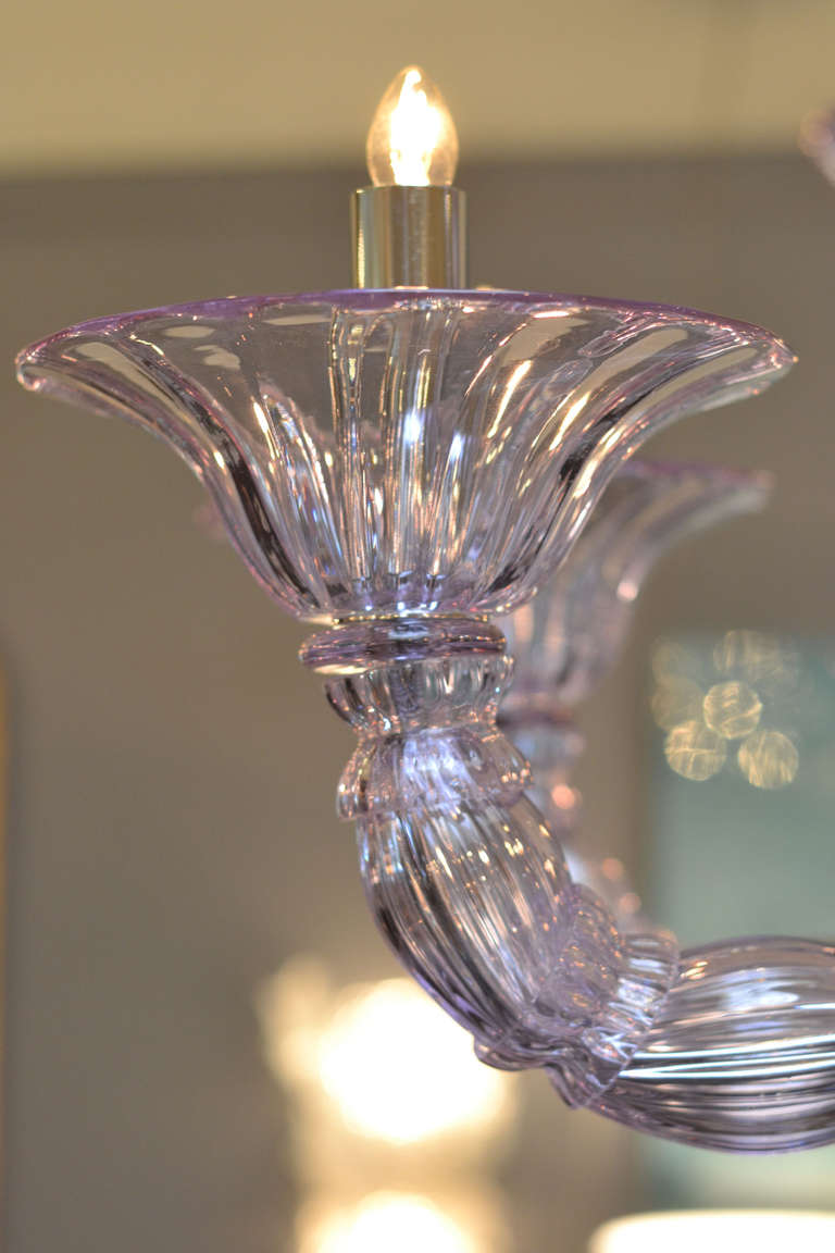 Murano Alessandrite Glass Chandelier, Gabbiani For Sale 2