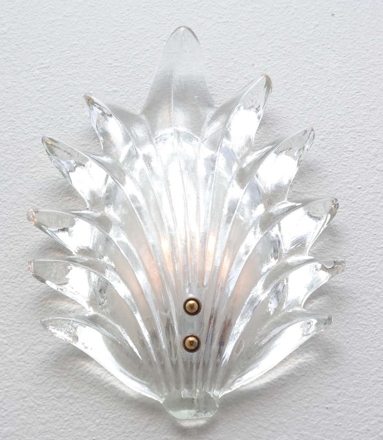Murano Glass Sconces by Seguso In Excellent Condition In Austin, TX