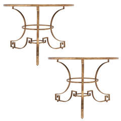 Pair of Gold Leafed Iron Coffee Tables