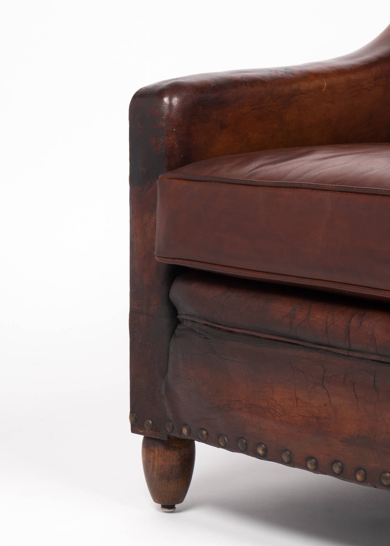 French Vintage Leather Armchair 3