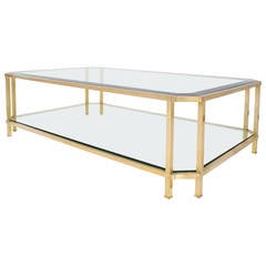 French Vintage Coffee Table in the Manner of Jacques Adnet
