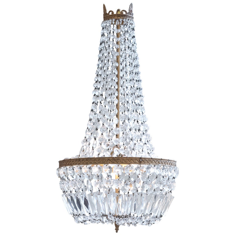 French Empire Style Crystal Chandelier