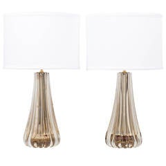 Pair of Murano Mercury Glass Lamps 12