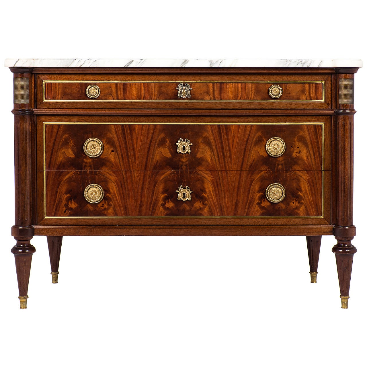 Louis XVI Marble-Top Chest of Drawers