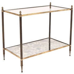 French Vintage Brass Side Table