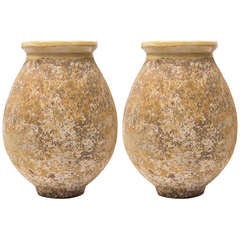 Vintage Pair of Terracotta Urns from Biot