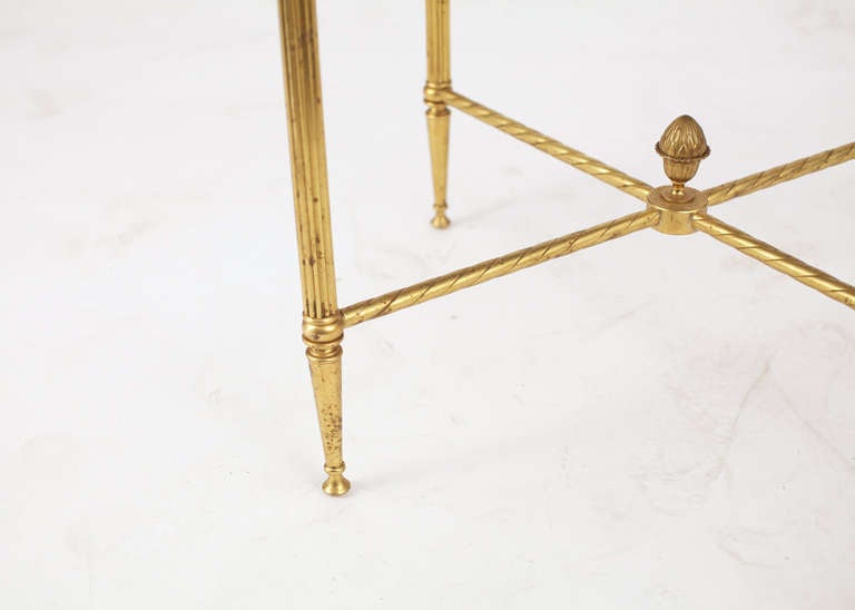 French Maison Bagues Pair of Gilt Brass Side Tables 6