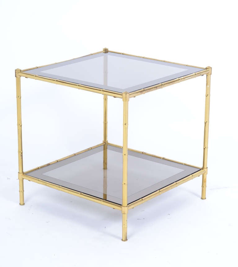 Mid-20th Century Bagues Bamboo  Pair of Side Tables