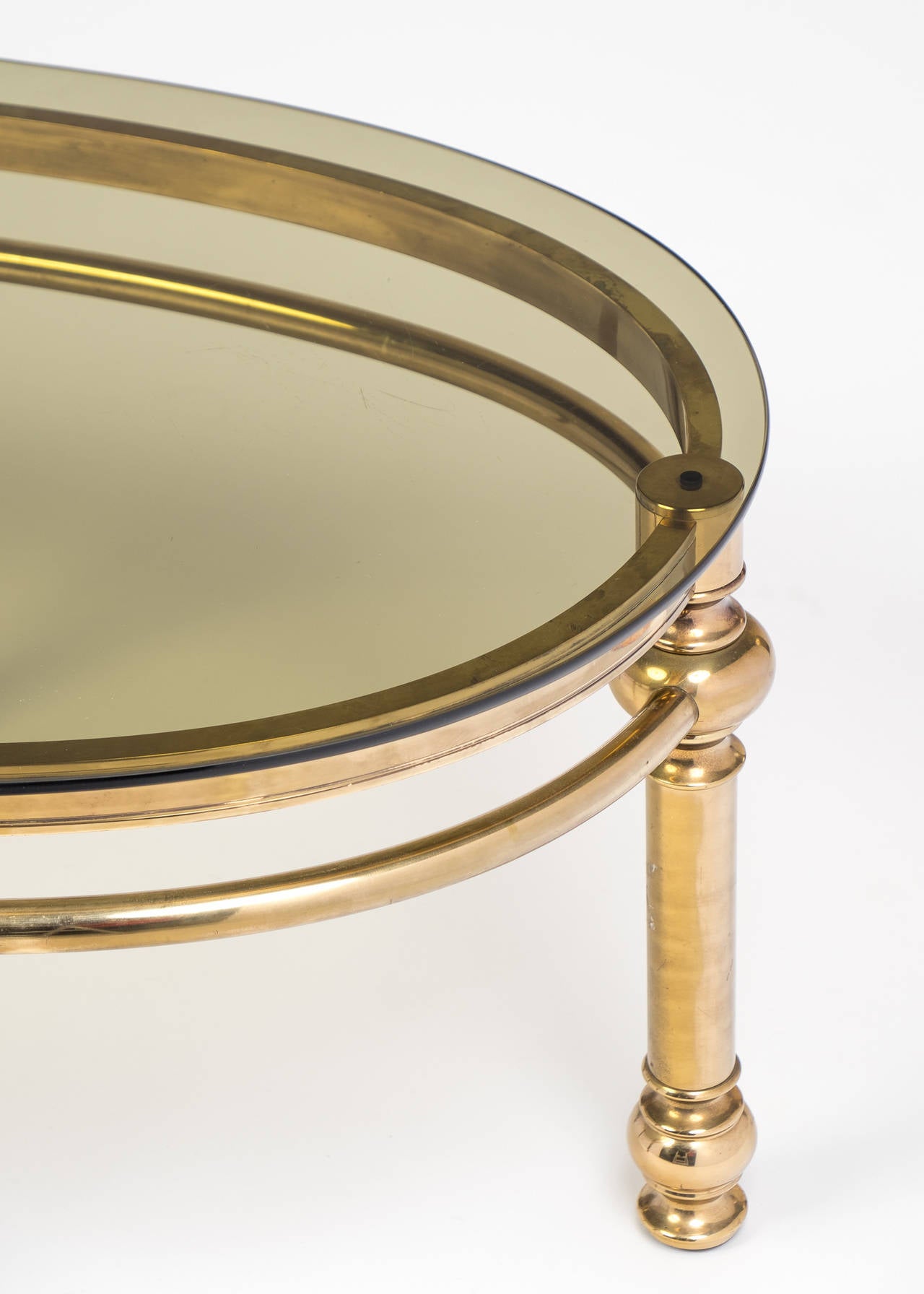 French Vintage Brass Coffee Table 3